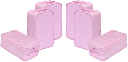 Travel Shoe Bags, Foldable Waterproof Shoe Pouches Organizer-Double Layer (6 Pink Shoe Bags)