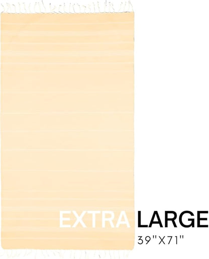 BAY LAUREL Turkish Beach Towel with Travel Bag 39 x 71 Quick Dry Sand Free Lightweight Large Oversized Towels Light