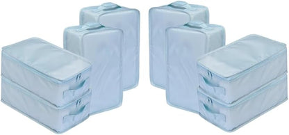 Travel Shoe Bags, Foldable Waterproof Shoe Pouches Organizer-Double Layer (8 Blue Shoe Bags)