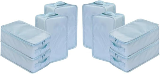 Travel Shoe Bags, Foldable Waterproof Shoe Pouches Organizer-Double Layer (8 Blue Shoe Bags)