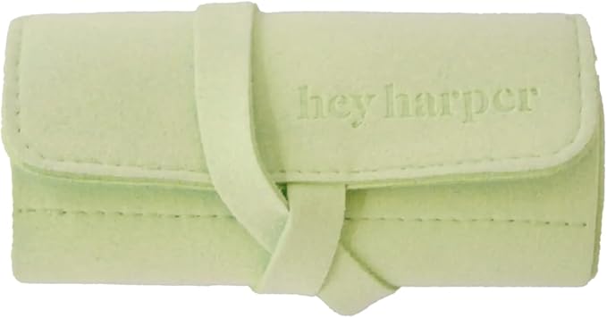 Hey Harper Travel Jewelry Organizer Roll – Compact Storage Pouch for Rings, Earrings, Necklaces & Bracelets – Foldable Case for Women (Included Only Roll) (Mint)