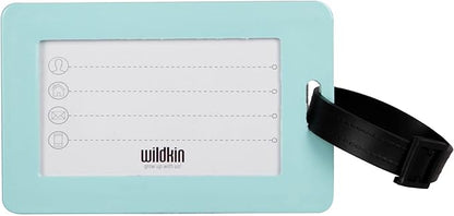 Wildkin Kids Luggage Tags – Set of 2, Durable Bag Tags w/Info Card for Suitcases & Backpacks - Dinosaur