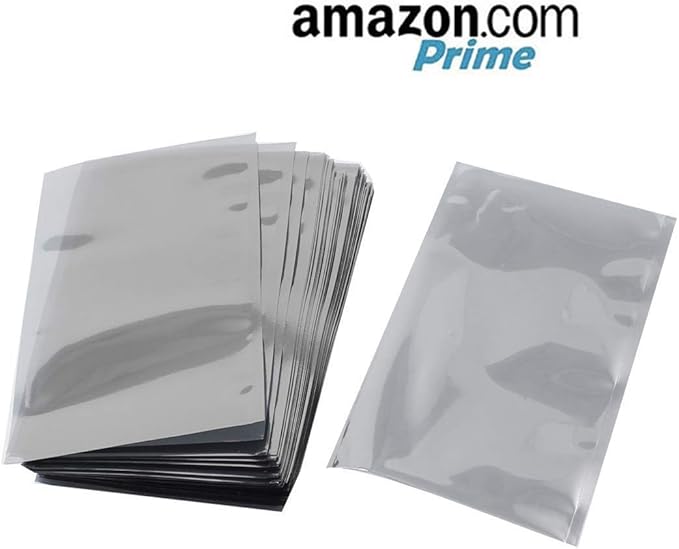 APQ Pack of 500 Static Shielding Bags 10 x 18. Grey Electrostatic Bags 10x18. Open Ended Heat Sealable Bags. Transparent Material. Great for Electronical Sensitive Components.