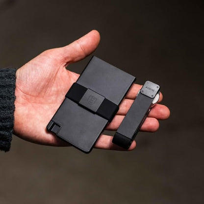 Ekster - Aluminum Cardholder Pro Wallet - All-Metal Aluminum Wallet for Men - Fits 7 Cards, RFID Blocking Layer, Ultra-Thin, Minimalist, Push Button, Card Access, Expandable, Trackable (Jet Black)