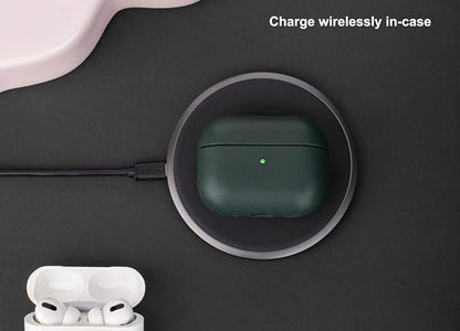 Leather Case for AirPods Pro 2nd Generation (Not for AirPods Pro 1st Gen), Lopie Handmade AirPods Pro 2 Leather Case Cover, Protective Case Fully-Wrapped with Top Grain Leather - Dark Green