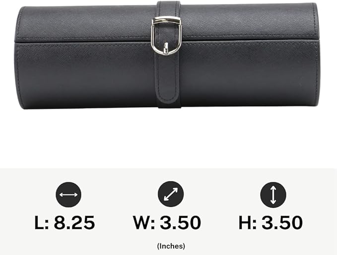 Travel size round Watch, Cufflinks and Jewelry Box and Organizer (Fabulous)