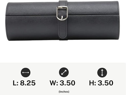 Travel size round Watch, Cufflinks and Jewelry Box and Organizer (Fabulous)