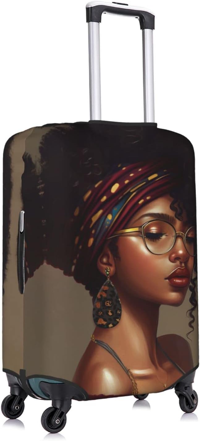 Luggage covers for suitcase luggage cover for Suitcase Washable Suitcase Protector Anti-scratch Suitcase cover Small African American Black Girl