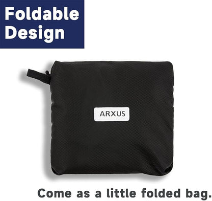 Arxus Foldable Tote Bag for Travel Expandable Lightweight Carry On Luggage 22L Packable Duffle Bag for Traveling