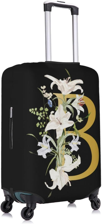 Decorative B Suitcase Protectors Elastic Washable Luggage Covers With Concealed Zippers For 18-32 Inch Luggage (Size Xl: Fits 29-32 Inch)