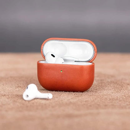 LOPIE AirPods Pro 1st Gen Leather Case Cover - Handmade, Natural Grain Cowhide - Brown