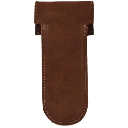 Hide & Drink, Double Edge Protector Case, Barber Razor Sheath, Safety Cover, Travel and Commuter Essentials, Portable Carry Bag, Vintage, Full Grain Leather, Handmade, Swayze Suede