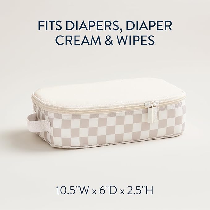 Itzy Ritzy Packing Cubes for Travel – Set of 3 Packing Cubes or Travel Organizers; Each Cube Features a Mesh Top, Double Zippers and a Fabric Handle (Checkerboard)