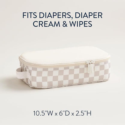 Itzy Ritzy Packing Cubes for Travel – Set of 3 Packing Cubes or Travel Organizers; Each Cube Features a Mesh Top, Double Zippers and a Fabric Handle (Checkerboard)