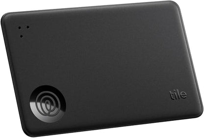 Tile by Life360 Slim - Wallet Finder, Bluetooth Tracker and Item Locator for Luggage Tags, Passports and More. Both iOS and Android Compatible. Phone Finder. 1-Pack (Black)