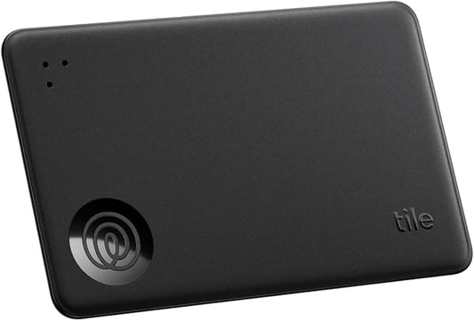 Tile by Life360 Slim - Wallet Finder, Bluetooth Tracker and Item Locator for Luggage Tags, Passports and More. Both iOS and Android Compatible. Phone Finder. 1-Pack (Black)