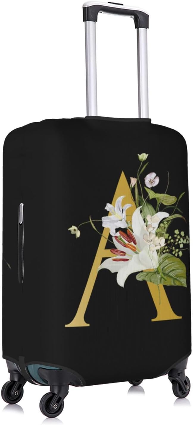 Decorative A Suitcase Protectors Elastic Washable Luggage Covers With Concealed Zippers For 18-32 Inch Luggage (Size S: Fits 18-21 Inch)