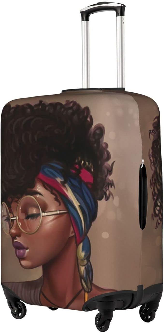 Suitcase covers for luggage luggage cover for Suitcase Washable Suitcase Protector Anti-scratch Suitcase cover Large African American Black Girl