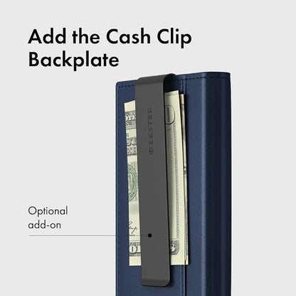 Ekster Men's Wallet PRO | RFID Blocking Parliament Leather Minimalist Wallet | Holds 14 Cards & Cash | Slim Cardholder for Men w/Push Button Designed for Quick Card Access | Navy