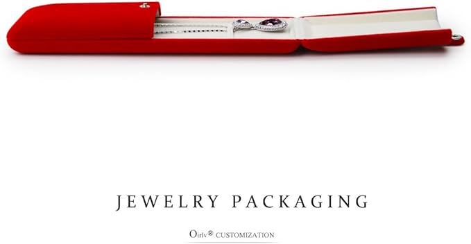 Oirlv Red Jewelry Gift Box Necklace/Long Chain Storage Boxes