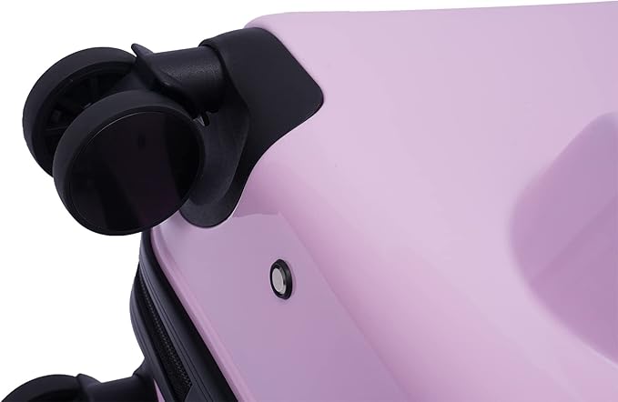 20 Inch Kids Ride-On Suitcase, Horse-Shaped Children's Travel Luggage with 4 TPE Wheels & Password Lock, 66lbs Capacity Carry-On Trolley for Ages 3-6 (Pink)