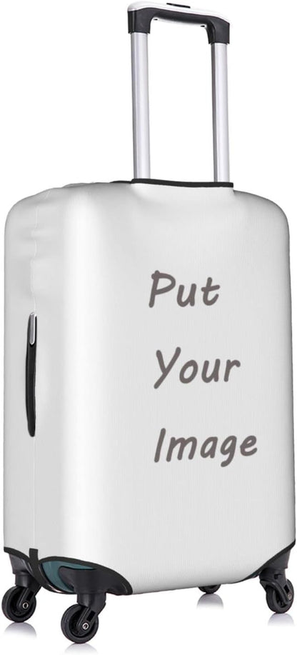 Custom Luggage Cover - Personalized Suitcase Cover with Elastic, Washable, Add Your Image & Text - X-Large, Gift for Men or Women