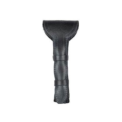 Hide & Drink, Leather Double Edge Safety Razor Protective Case, Shaving Travel Pouch, Handmade (Charcoal Black)