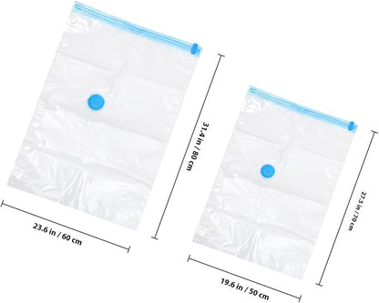 Mobestech Vacuum Seal Compression Bags for Clothing and Blankets Large Space-saving Storage Organizers Transparent Dustproof Bags for Travel Home Bedroom and Quilt Storage