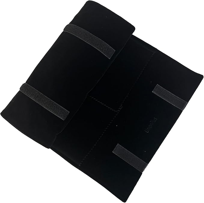 UnionPlus Velvet Jewelry Case Roll Bag for Necklace Bracelet Earrings Rings Multi-compartments, Great Jewelry Organizer for Travel, Black