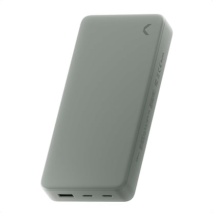 Clemm Portable Charger Quick Charging Power Bank (Gray, 20000, Milliamp Hours)