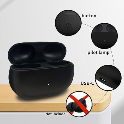 Charging Case Replacement Compatible with Beats Studio Buds/Buds +, Charger Case with Bluetooth Pairing Sync Button & 660mAh Built-in Battery (Not Include Earbuds)