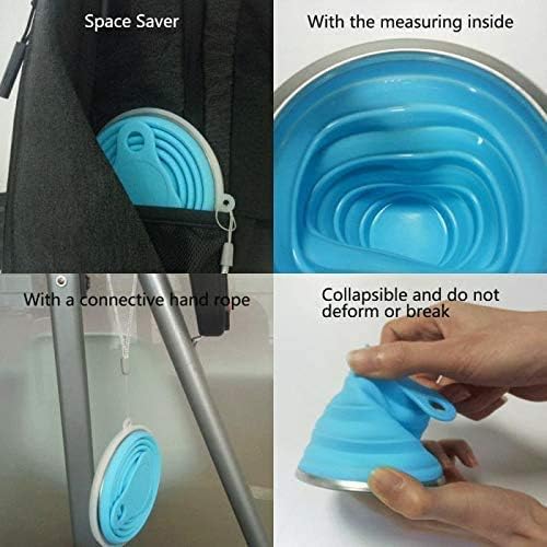 IYYI Collapsible Cup for Traveling, Silicone Foldable Cup, Camping Mug with Lid, Folding Mug for Camping, Hiking, Outdoors, Travel (4Pack-Pink-Green-Milk Tea-Beige)