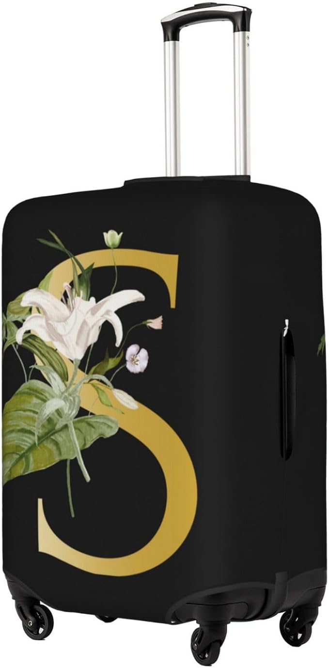 Decorative S Suitcase Protectors Elastic Washable Luggage Covers With Concealed Zippers For 18-32 Inch Luggage (Size M: Fits 22-24 Inch)