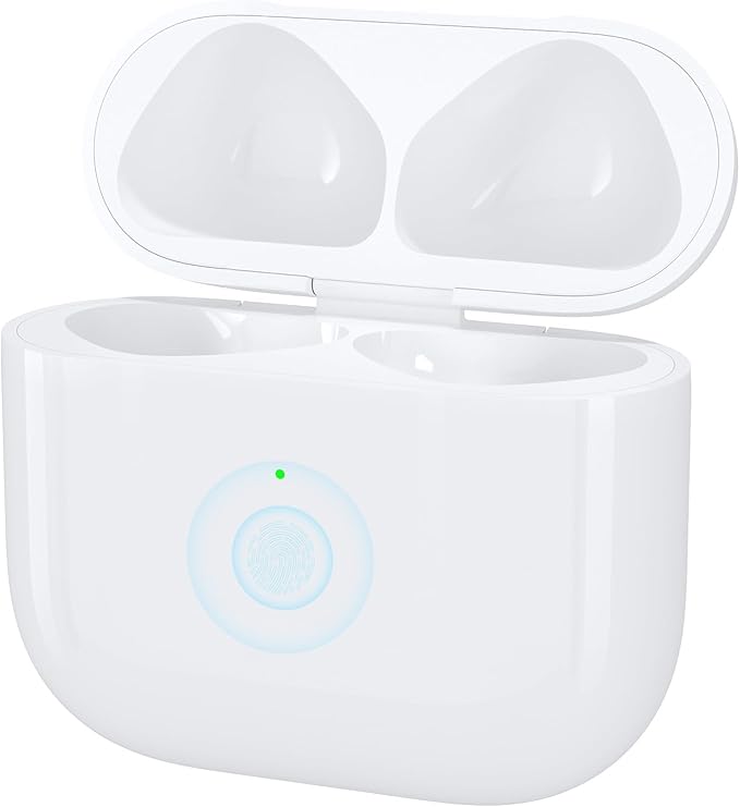 JKV Wireless Charging Case Compatible with AirPods 4 USB C Port, Air Pods 4th Gen Charging Case Replacement with Touch Sensing, Built-in 660 mAh Battery, No Earbuds (Touch Version)