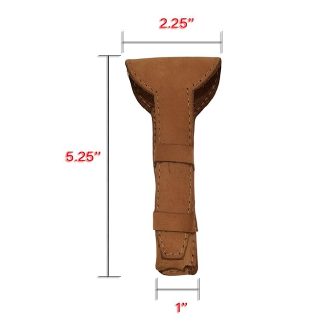 Hide & Drink, Leather Double Edge Safety Razor Protective Case, Shaving Travel Pouch, Handmade (Old Tobacco)