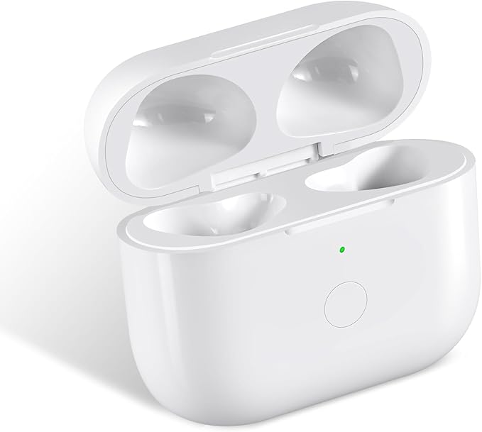 Wireless Charging Case Compatible with AirPod 3rd Generation, Air Pod 3 Charger Case Replacement with Bluetooth Pairing Sync Button,Without Earbuds,White