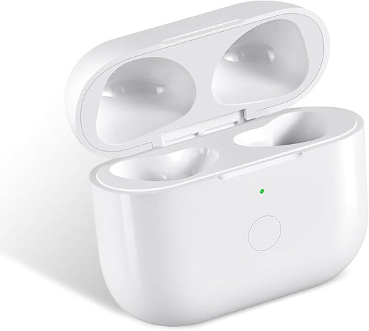 Wireless Charging Case Compatible with AirPod 3rd Generation, Air Pod 3 Charger Case Replacement with Bluetooth Pairing Sync Button,Without Earbuds,White
