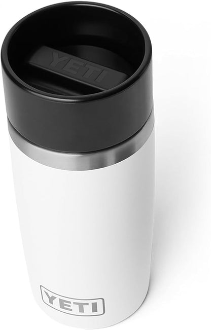 YETI Rambler 12 oz Travel Bottle, Stainless Steel, Vacuum Insulated with Leakproof Commuter Cap, White