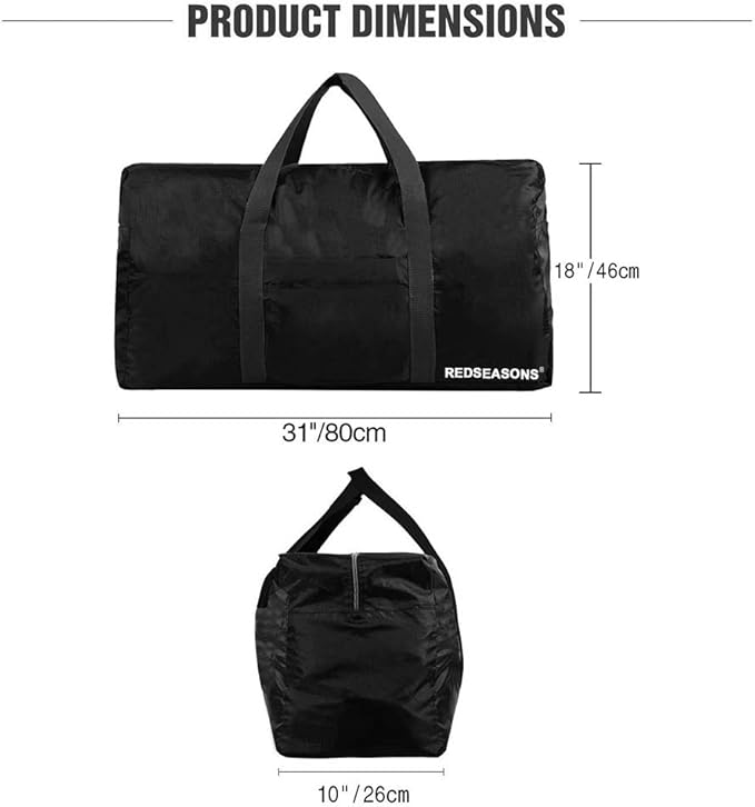 Extra Large Duffle Bag Lightweight, 96L Travel Duffle Bag Foldable for Men Women, Black