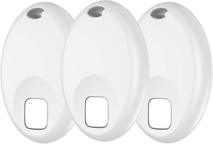 Bluetooth Air Tracker Tags Works with Apple Find My APP (iOS 14.5 Above Only), Smart Tag Item Finders for Key, Luggage, Backpack and More, IP67 Waterproof Tracking Tags (White, 3 Pack)