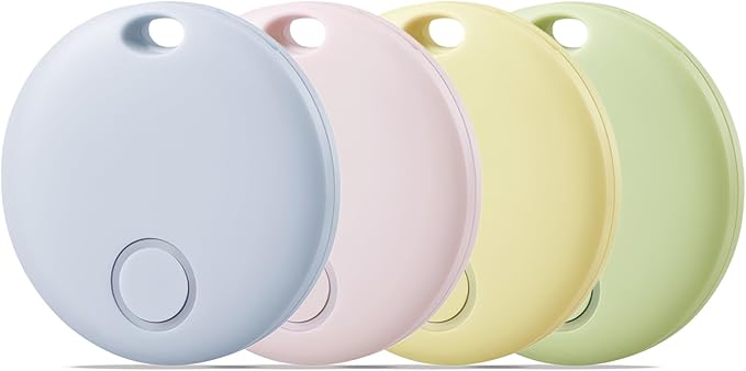 Reyke Air Tracker-4 Pack Smart Tag, Luggage Tracker Works with Apple Find My (iOS Only), Item Finder for Key, Backpack, Wallet, IP67 Waterproof