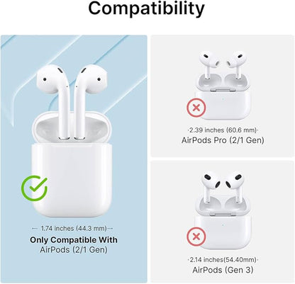 Catalyst Waterproof Case for AirPods 2nd Generation and AirPods 1st Generation - Wireless and USB-C Charging High Drop Protection AirPod Gen 2 and Gen 1 Case with Carabiner, One Piece Design
