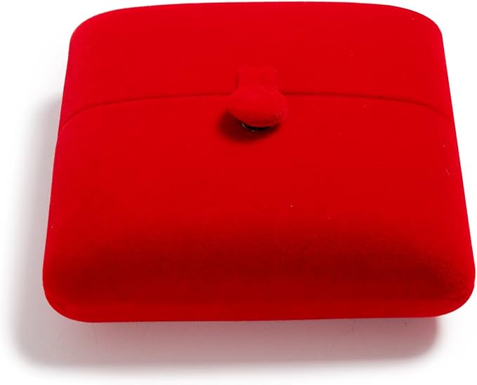 Oirlv Red Velvet Bracelet Box Premium Velvet Jewelry Gift Box for Bracelet Bangle Proposal Wedding Jewelry Holder Storage