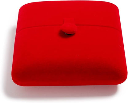Oirlv Red Velvet Bracelet Box Premium Velvet Jewelry Gift Box for Bracelet Bangle Proposal Wedding Jewelry Holder Storage