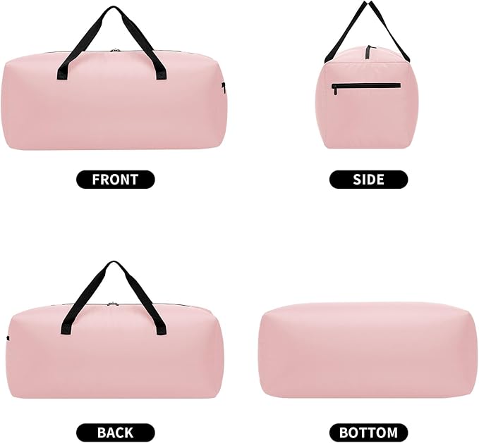 Foldable Duffel Bag 30" / 75L Lightweight Spare Travel Bag with Water Rresistant for Travel-Pink