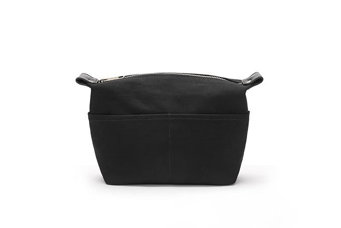 Insert Storage Bag Purse Organizer and Cosmetic Travel Bags for Women Makeup Bag with Compartments Three Sizes Cotton Canvas built-in compartments functiona and fashionable