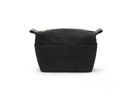 Insert Storage Bag Purse Organizer and Cosmetic Travel Bags for Women Makeup Bag with Compartments Three Sizes Cotton Canvas built-in compartments functiona and fashionable