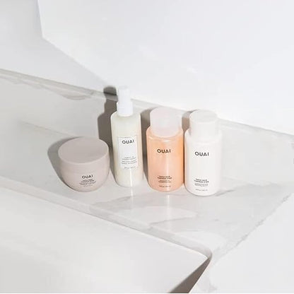 OUAI Thick Hair Shampoo and Conditioner Set - Sulfate Free Shampoo and Conditioner for Thick Hair Care - Moisturizes, Strengthens & Fights Frizz - Made with Keratin & Shea Butter (10 Fl Oz)