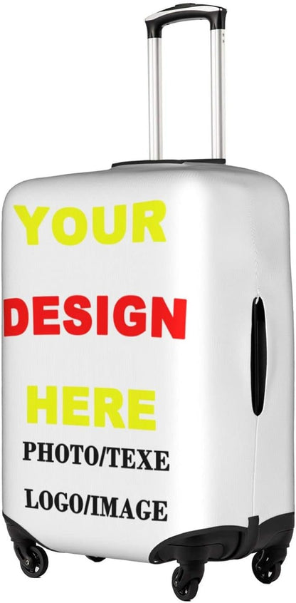 DudeiTry Custom Suitcase Cover - Personalized Elastic Washable Size Large for Men Women