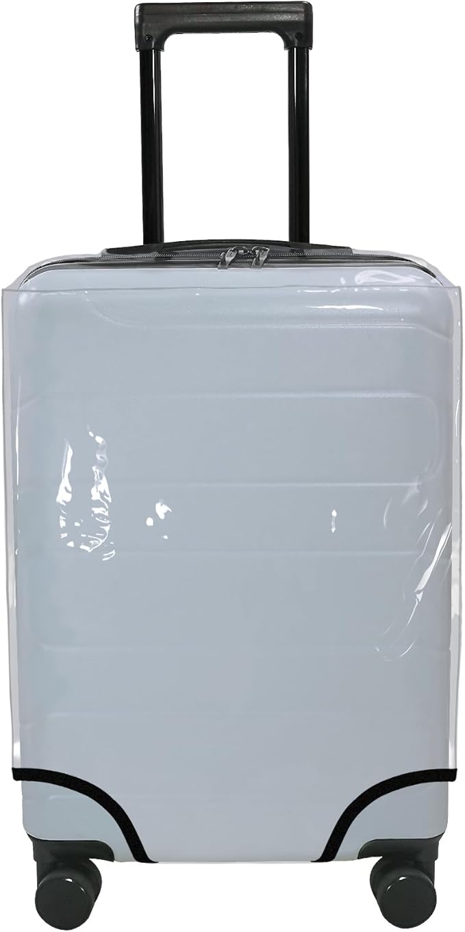 HYPER VENTURE Clear PVC Luggage Cover Full Transparent Suitcase Protector Fits 30 Inch Luggage, XL